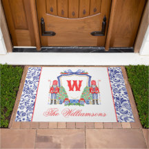 Watercolor Chinoiserie Nutcracker Monogram Crest