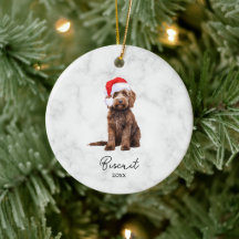 Watercolor Chocolate Brown Goldendoodle