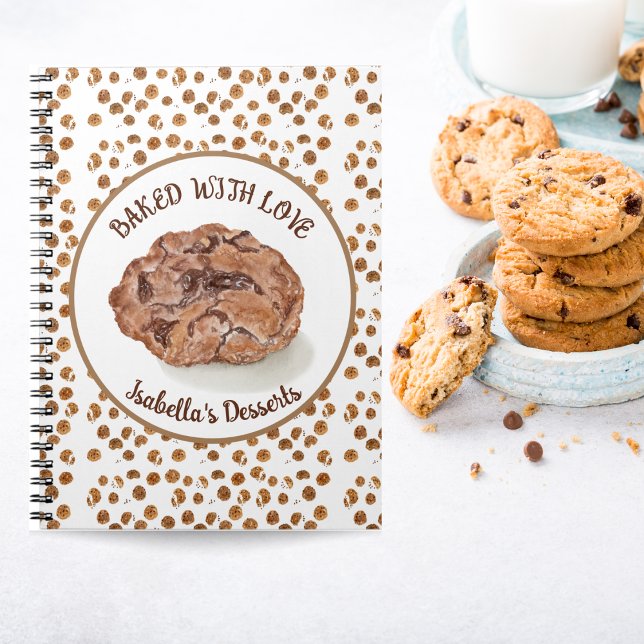 Watercolor Chocolate Chip Cookies Baked With Love Notebook (Creator Uploaded)