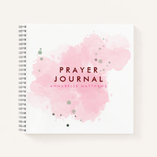 Watercolor Christian Prayer Journal Notebook