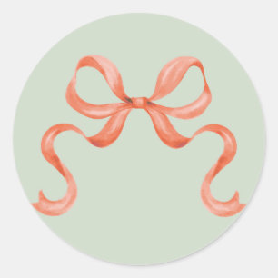 Watercolor Christmas Bow Sticker - Red