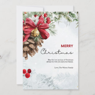 Watercolor Christmas Card Simple Greeting