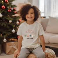 Watercolor Christmas cookie drinks candy cane T-S
