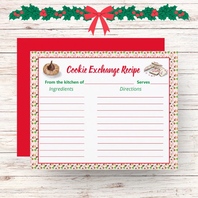 Watercolor Christmas Cookies Exchange Recipe (Creator Uploaded)