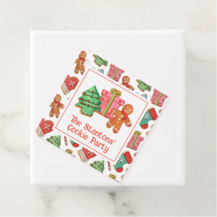 Watercolor Christmas Cookies Favour Tags