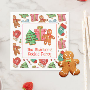 Watercolor Christmas Cookies Napkin