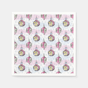 Watercolor Christmas decorations Napkin