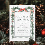 Watercolor Christmas Garland Couples Shower Invitation<br><div class="desc">This elegant couples shower invitation features a watercolor Christmas pine garland decorated with red ribbons,  holly berries,  botanical greenery,  and stylish calligraphy. For more advanced customisation of this design,  please click the "Customise further" link.</div>