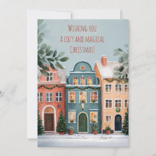 Watercolor Christmas greetings Holiday Card