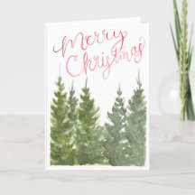 Watercolor Christmas Holiday Card