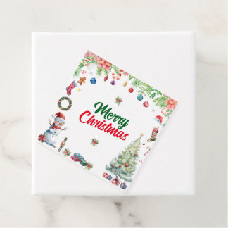 Watercolor Christmas Holiday Favour Tags