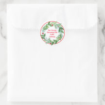 Watercolor Christmas Holiday Wreath Cookie Exchang
