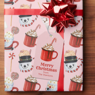 Watercolor Christmas Hot Chocolate Cocoa Gift Tags
