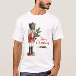 Watercolor Christmas Nutcracker T-Shirt