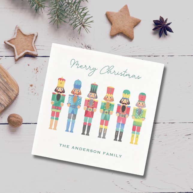 WATERCOLOR CHRISTMAS NUTCRACKERS NAPKIN (Creator Uploaded)