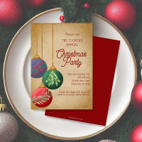 Watercolor Christmas Ornaments Christmas Party