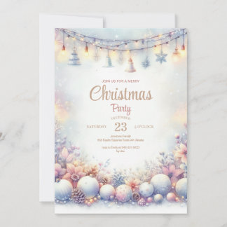 watercolor Christmas party invitation