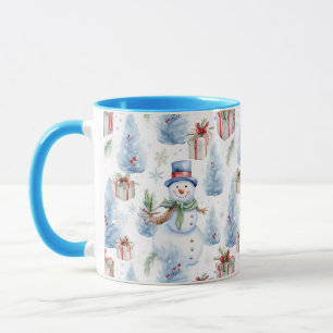 Watercolor Christmas Pattern Mug