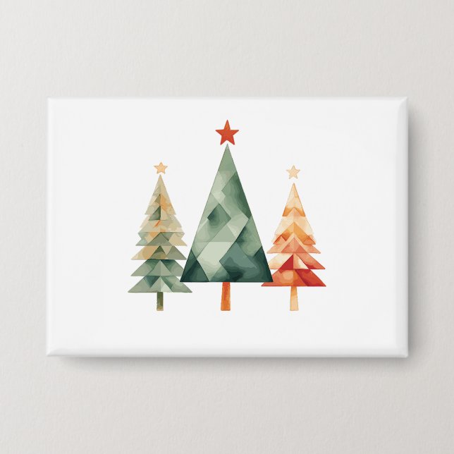 Watercolor Christmas Pine Trees (Front)