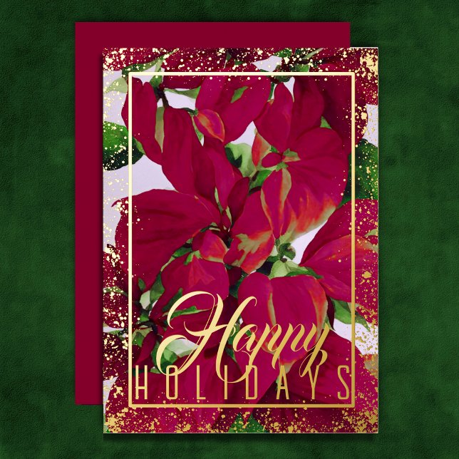 Watercolor Christmas Poinsettia Burgundy (Creator Uploaded)