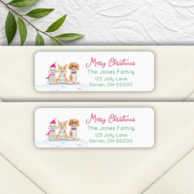 Watercolor Christmas Poodle, Corgi and Labradoodle (Creator Uploaded)