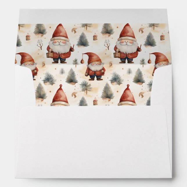 Watercolor Christmas Santa Claus 2 -  Envelope (Back (Bottom))