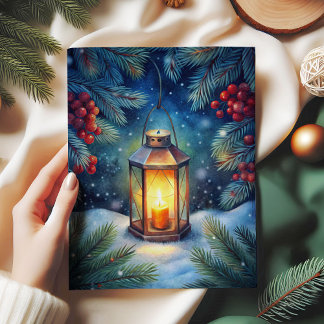 Watercolor Christmas tissue paper rustic red green