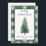 Watercolor Christmas Tree and Snowflakes Merry  Holiday Card<br><div class="desc">Watercolor Christmas Tree and Snowflakes Merry Holiday Card</div>