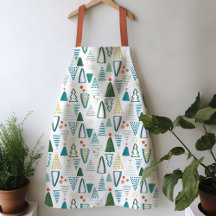 Watercolor Christmas Tree Apron