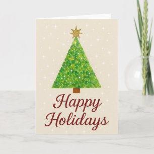 Watercolor Christmas Tree Card