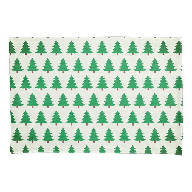 Watercolor Christmas Tree Magical Holiday Pillowcase (Front)