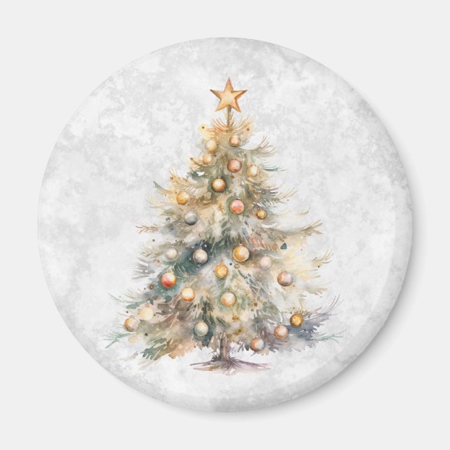 Watercolor Christmas Tree  Magnet (Front)