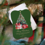 Watercolor Christmas Tree Non Photo Christmas Card<br><div class="desc">Spread holiday cheer with this elegant watercolor Christmas tree, non-photo Christmas Card. This beautifully simple Holiday card is the perfect way to send your season's greetings. Easily to personalise the greeting and edit the fonts to your liking. This whimsical custom Christmas card is charming way to remind your friends and...</div>