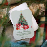 Watercolor Christmas Tree Non Photo Christmas Card<br><div class="desc">Spread holiday cheer with this elegant watercolor Christmas tree, non-photo Christmas Card. This beautifully simple Holiday card is the perfect way to send your season's greetings. Easily to personalise the greeting and edit the fonts to your liking. This whimsical custom Christmas card is charming way to remind your friends and...</div>