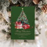 Watercolor Christmas Tree Non Photo Christmas Card<br><div class="desc">Spread holiday cheer with this elegant watercolor Christmas tree, non-photo Christmas Card. This beautifully simple Holiday card is the perfect way to send your season's greetings. Easily to personalise the greeting and edit the fonts to your liking. This whimsical custom Christmas card is charming way to remind your friends and...</div>
