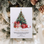 Watercolor Christmas Tree Non Photo Christmas Card<br><div class="desc">Spread holiday cheer with this elegant watercolor Christmas tree, non-photo Christmas Card. This beautifully simple Holiday card is the perfect way to send your season's greetings. Easily to personalise the greeting and edit the fonts to your liking. This whimsical custom Christmas card is charming way to remind your friends and...</div>