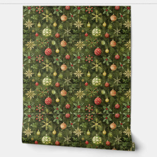  Watercolor  Christmas tree ornament Wallpaper