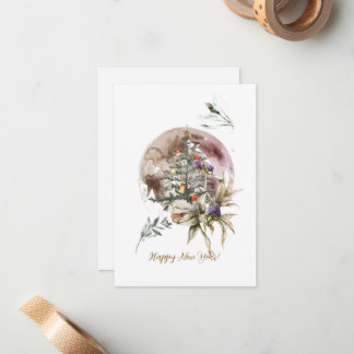Watercolor Christmas Tree Stationery Card