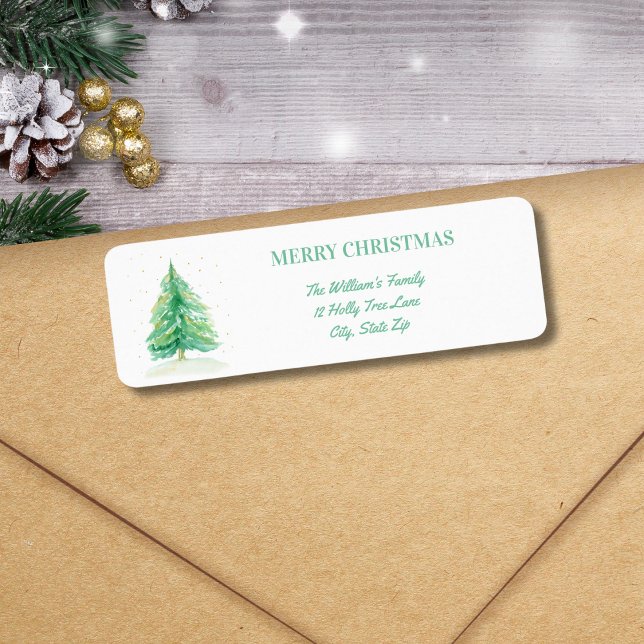 Watercolor Christmas Tree With Gold Snow (Creator Uploaded)