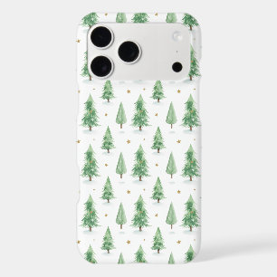 Watercolor Christmas Trees Seamless Pattern