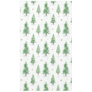 Watercolor Christmas Trees Seamless Pattern Tablecloth