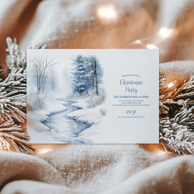 Watercolor Christmas Winter Wonderland Invitation (Creator Uploaded)