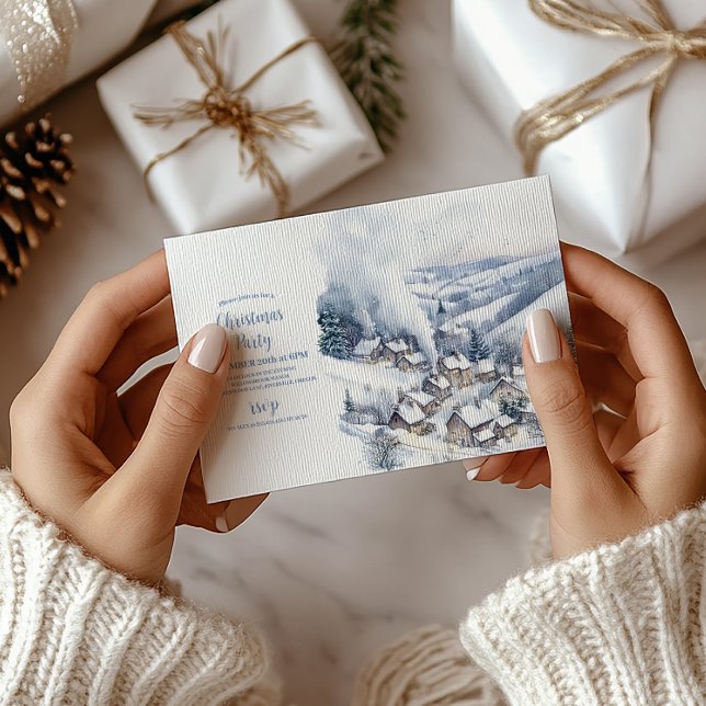Watercolor Christmas Winter Wonderland Invitation (Creator Uploaded)