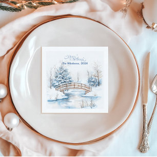 Watercolor Christmas Winter Wonderland Napkin