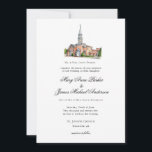 Watercolor Church Traditional Wedding Invitation<br><div class="desc">Simple and elegant wedding invitation featuring a watercolor church. Message me,  if you want me to paint the church you are getting married in.</div>
