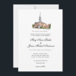 Watercolor Church Traditional Wedding Invitation<br><div class="desc">Simple and elegant wedding invitation featuring a watercolor church. Message me,  if you want me to paint the church you are getting married in.</div>