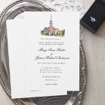 Watercolor Church Traditional Wedding Invitation<br><div class="desc">Simple and elegant wedding invitation featuring a watercolor church. Message me,  if you want me to paint the church you are getting married in.</div>