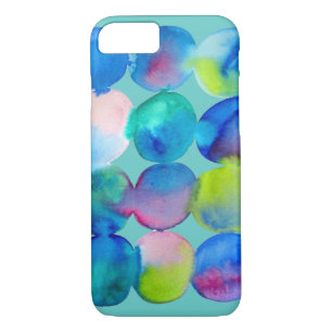 Watercolor circle pattern abstract art cool colour Case-Mate iPhone case
