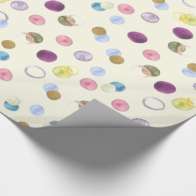 Watercolor Circles Wrapping Paper (Corner)