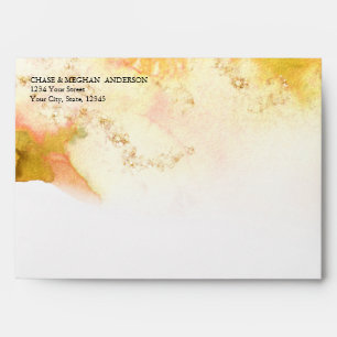 Watercolor Citrine Gold Geode JustCards™ Envelope